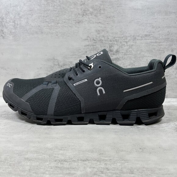 On Cloud 5 Waterproof Running Shoes - Men's Size 11 - Black - Picture 1 of 10